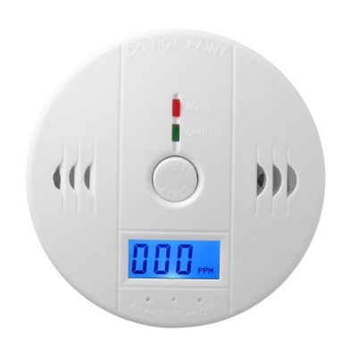 CO Gas Sensor Detector Carbon Monoxide Poisoning Alarm Detector LCD Photoelectric Independent 85dB Warning High Sensitive