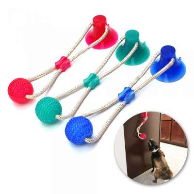 Multifunction Pet Molar Bite Dog Toys Rubber Chew Ball Cleaning Teeth Safe Elasticity Soft Puppy Suction Cup Biting Dog Toy